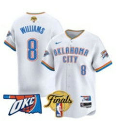 Nike Oklahoma City Thunder #8 Jalen Williams White Joint Baseball Jersey