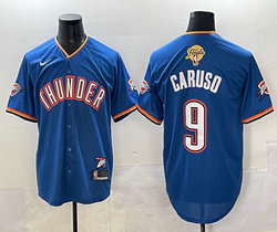 Nike Oklahoma City Thunder #9 Alex Caruso Blue Joint Baseball Jersey