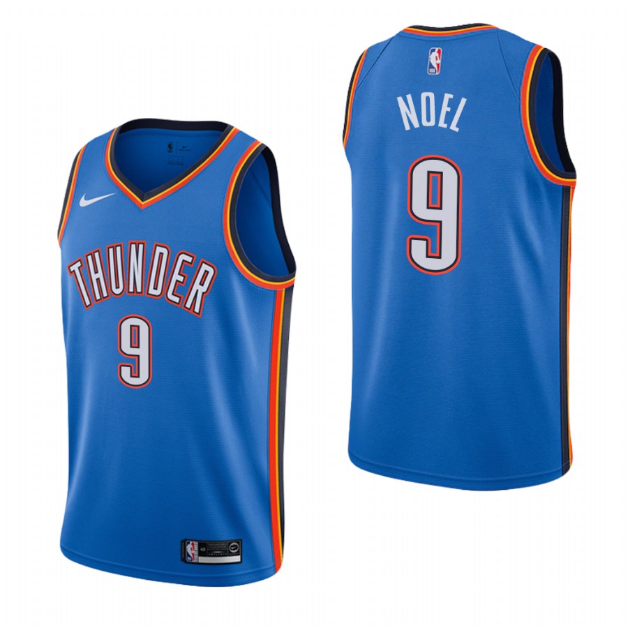 Nike Oklahoma City Thunder #9 Nerlens Noel Blue Game Authentic Stitched NBA jersey