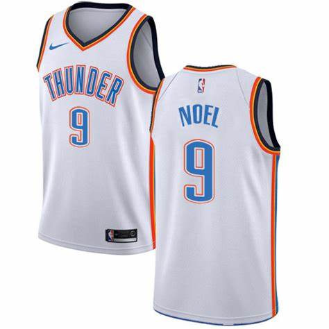 Nike Oklahoma City Thunder #9 Nerlens Noel White Game Authentic Stitched NBA jersey