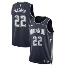 Nike Orlando Magic #22 Franz Wagner Navy 2024 City Stitched NBA Jersey