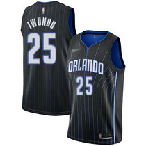 Nike Orlando Magic #25 Wes Iwundu Black Game Authentic Stitched NBA jersey