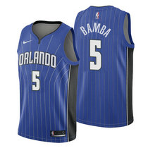 Nike Orlando Magic #5 Mohamed Bamba Blue Authentic Stitched NBA jersey
