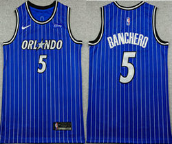 Nike Orlando Magic #5 Mohamed banchero 2026 Blue With Advertising NBA Jersey