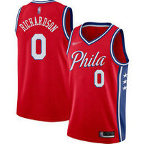 Nike Philadelphia 76ers #0 Josh Richardson Red Game Authentic Stitched NBA jersey