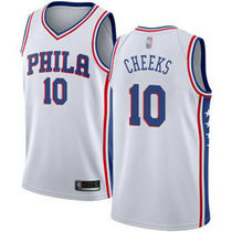 Nike Philadelphia 76ers #10 Maurice Cheeks White Game Authentic Stitched NBA Jersey