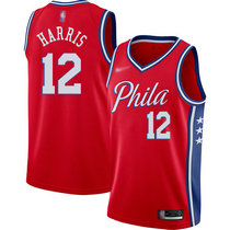 Nike Philadelphia 76ers #12 Tobias Harris Red Game Authentic Stitched NBA jersey