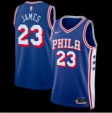 Nike Philadelphia 76ers #23 LeBron James Blue Stitched Jersey