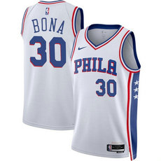 Nike Philadelphia 76ers #30 Adam Bona White 2024 Draft Association Edition Basketball Stitched Jersey