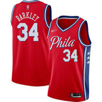 Nike Philadelphia 76ers #34 Charles Barkley Red Game Authentic Stitched NBA jersey