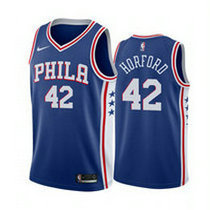 Nike Philadelphia 76ers #42 Al Horford Blue Game Authentic Stitched NBA jersey