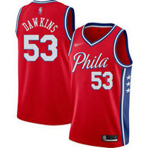 Nike Philadelphia 76ers #53 Darryl Dawkins Red Game Authentic Stitched NBA jersey