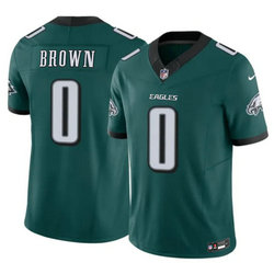 Nike Philadelphia Eagles #0 Hollywood Brown Green Authentic Stitched NFL Jersey