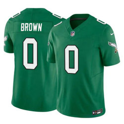 Nike Philadelphia Eagles #0 Hollywood Brown Green Throwback Authentic Stitched NFL Jersey