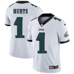 Nike Philadelphia Eagles #1 Jalen Hurts white Vapor Untouchable Authentic Stitched NFL Jersey