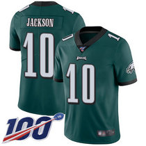 Nike Philadelphia Eagles #10 DeSean Jackson With NFL 100th Season Patch Green Vapor Untouchable Authentic Stitched NFL Jersey