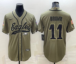Nike Philadelphia Eagles #11 A. J. Brown 2022 Salute To Service Joint baseball jersey