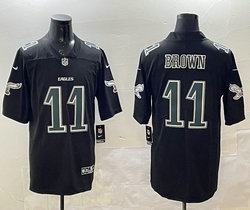 Nike Philadelphia Eagles #11 A. J. Brown Black Fashion NFL Jersey