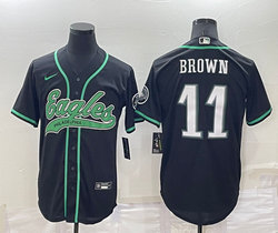 Nike Philadelphia Eagles #11 A. J. Brown Black Joint adults Authentic Stitched baseball jersey