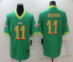 Nike Philadelphia Eagles #11 A. J. Brown Green City Authentic Stitched NFL Jersey