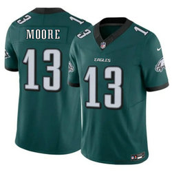 Nike Philadelphia Eagles #13 Elijah Moore Green Authentic Stitched NFL Jersey