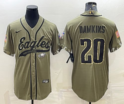 Nike Philadelphia Eagles #20 Brian Dawkins 2022 Salute To Service Joint baseball jersey