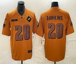 Nike Philadelphia Eagles #20 Brian Dawkins 2023 Brown Salute To Service Authentic Stitched NFL Jersey