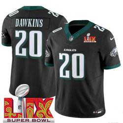 Nike Philadelphia Eagles #20 Brian Dawkins Black 24-25 Super Bowl LIX Football Jersey