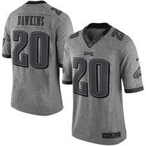 Nike Philadelphia Eagles #20 Brian Dawkins Gray Gridiron Limited Authentic stitched NFL jersey