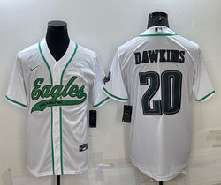 Nike Philadelphia Eagles #20 Brian Dawkins White Joint adults Authentic Stitched baseball jersey
