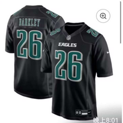 Nike Philadelphia Eagles #26 Saquon Barkley Black Fashion NFL Jersey