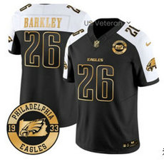 Nike Philadelphia Eagles #26 Saquon Barkley Black Thanksgiving F.U.S.E. NFL Jersey