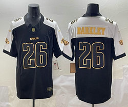 Nike Philadelphia Eagles #26 Saquon Barkley Gold Name 3(III) Thanksgiving Stitched Jersey