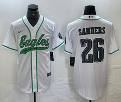 Nike Philadelphia Eagles #26 Saquon Barkley White Joint Authentic Stitched baseball jersey