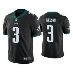 Nike Philadelphia Eagles #3 Steven Nelson Black Vapor Untouchable Authentic stitched NFL jersey