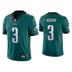 Nike Philadelphia Eagles #3 Steven Nelson Green Vapor Untouchable Authentic stitched NFL jersey