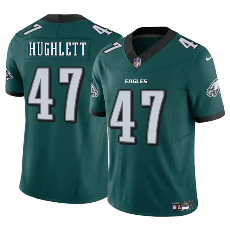 Nike Philadelphia Eagles #47 Charley Hughlett Green Vapor Untouchable Authentic Stitched NFL Jersey