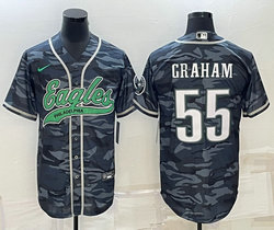 Nike Philadelphia Eagles #55 Brandon Graham Grey Camo Joint Authentic Stitched baseball jersey