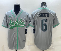 Nike Philadelphia Eagles #6 DeVonta Smith Gray Joint Authentic Stitched baseball jersey