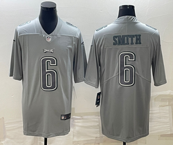 Nike Philadelphia Eagles #6 DeVonta Smith Grey Atmosphere Vapor Untouchable Jersey