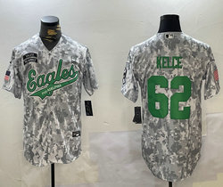 Nike Philadelphia Eagles #62 Jason Kelce 2024 Salute to Service Joint baseball Jersey