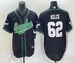 Nike Philadelphia Eagles #62 Jason Kelce Black Joint 2(II) baseball jersey