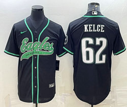 Nike Philadelphia Eagles #62 Jason Kelce Black Joint Authentic Stitched baseball jersey