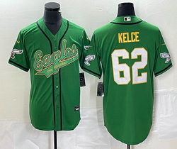 Nike Philadelphia Eagles #62 Jason Kelce Green Joint 2(II) baseball jersey