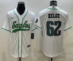 Nike Philadelphia Eagles #62 Jason Kelce White Joint Authentic Stitched baseball jersey