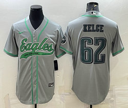 Nike Philadelphia Eagles #62 Jason Kelce grey Joint Authentic Stitched baseball jersey