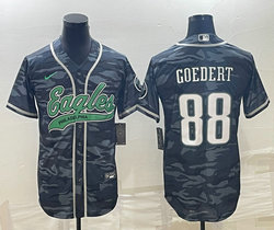 Nike Philadelphia Eagles #88 Dallas Goedert Grey Camo Joint Authentic Stitched baseball jersey