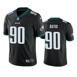 Nike Philadelphia Eagles #90 Jordan Davis Black Vapor Untouchable Authentic Stitched NFL Jersey