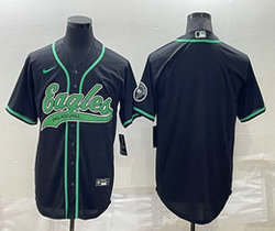 Nike Philadelphia Eagles Blank Black Joint adults Authentic Stitched baseball jersey