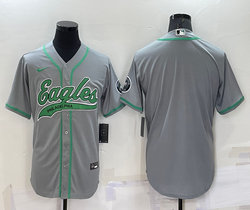 Nike Philadelphia Eagles Blank Gray Joint adults Authentic Stitched baseball jersey